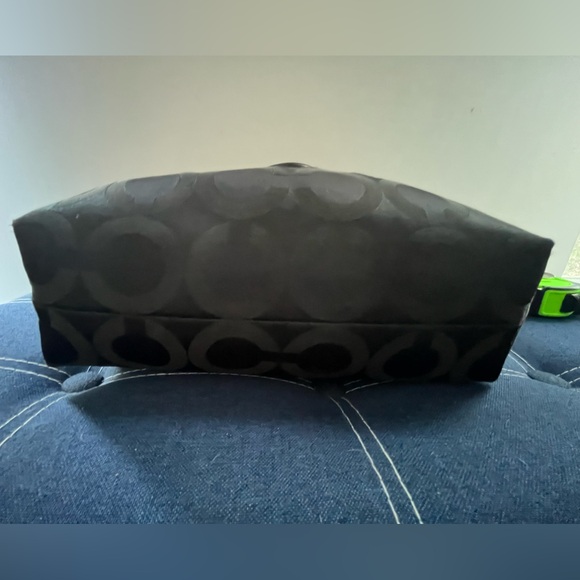 Coach Shoulder / Satchel Bag with handles Black Canvas Leather  - Modern C Logo - Picture 14 of 15